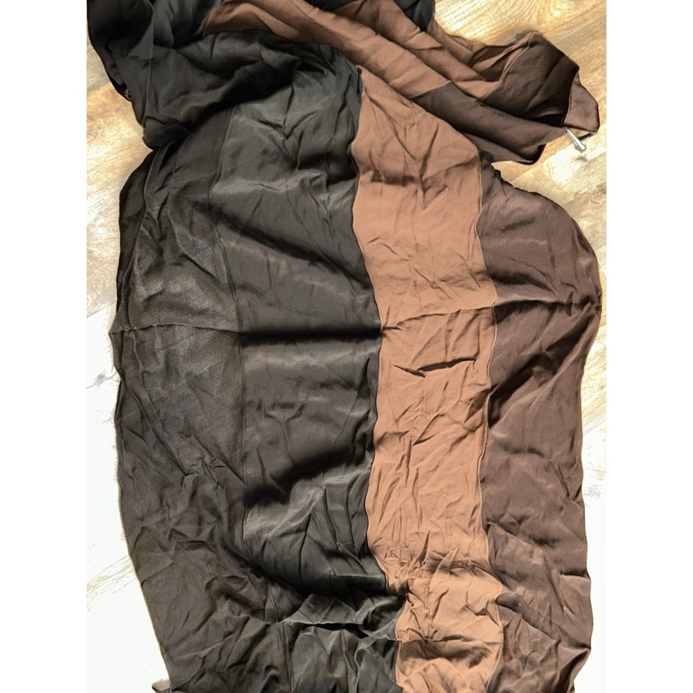 $335 Franco ferrari scarf silk made italy two-tone